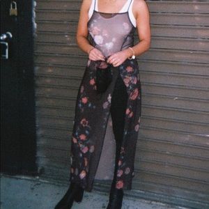 Sheer mid-dress cover